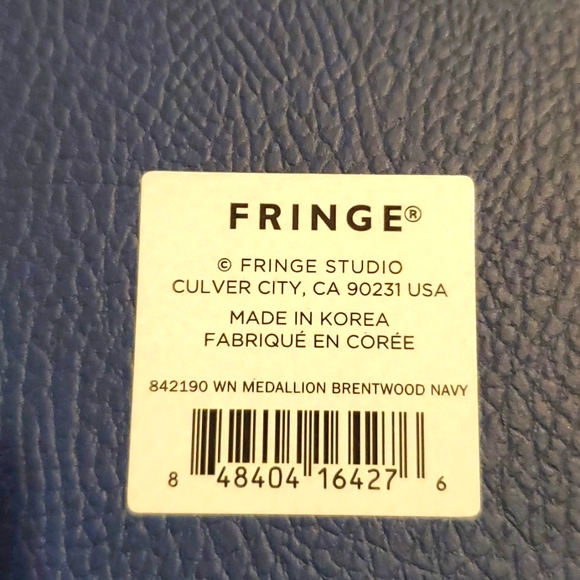 Fringe Studio Faux Leather Vegan Medallion Brentwood Navy Gold Stamp Notebook - Picture 9 of 9